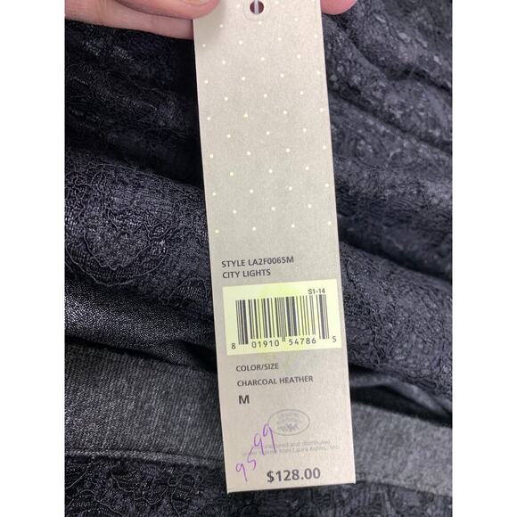 Laura Ashley Vintage 90s Black Lace Zip Front Edgy Jacket Size M NWT - Picture 6 of 6